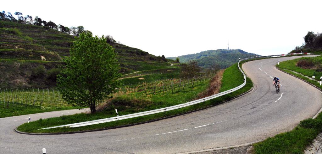 Texas Pass Abfahrt Rennrad Rennradtour am Texaspass im Kaiserstuhl