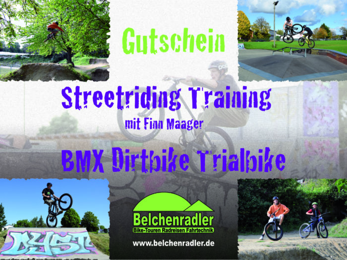 Gutschein Postkarte Streetriding Vorderseite